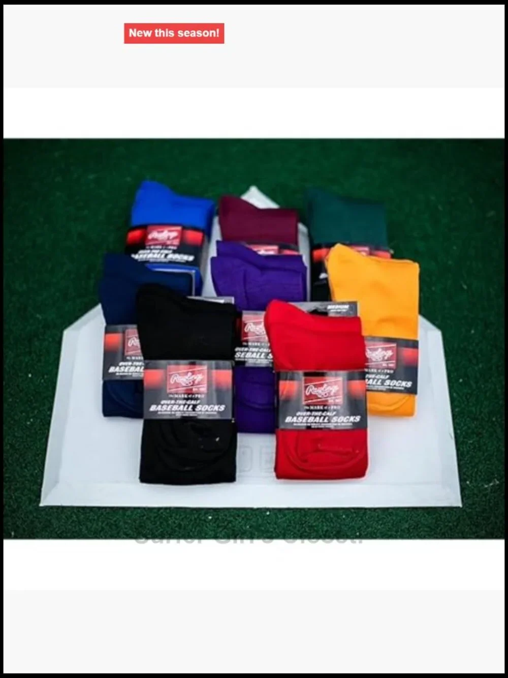 2 Pair Athletic Socks Baseball Softball Multiple Sizes